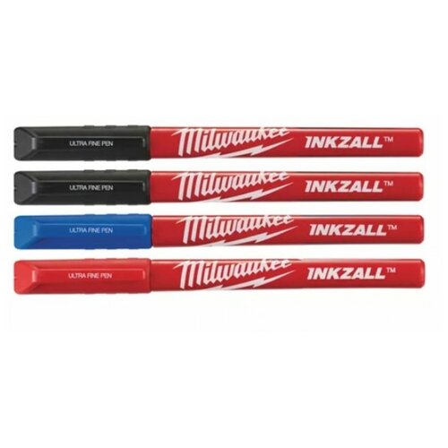 Ручки INKZALL Fine Tip цветные (4 шт), Milwaukee 48223165