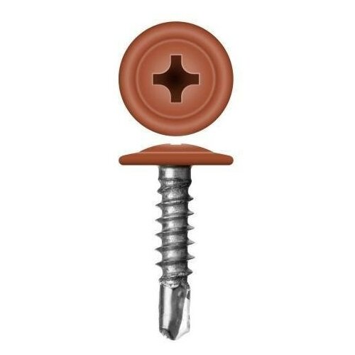 Саморез с прессшайбой 4.2*25 RAL 3009 Количество: 500 шт. По