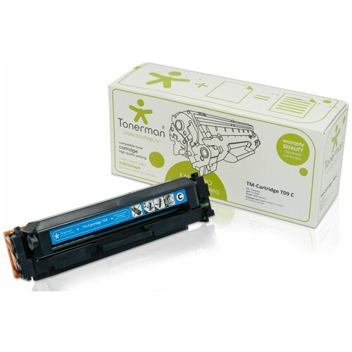 Картридж Tonerman Cartridge T09 C без чипа для Canon i-Sensys X C1127, C1127P,