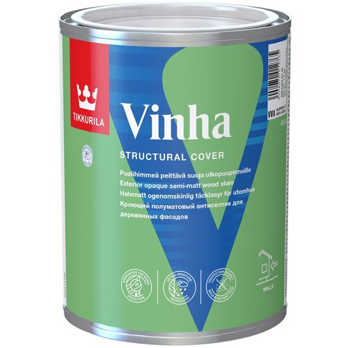 Tikkurila пропитка Vinha, 1.1 кг, 0.9 л, белый/база