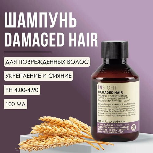 Insight шампунь Damaged Hair Restructurizing восстанавливающий для поврежденных волос, 100