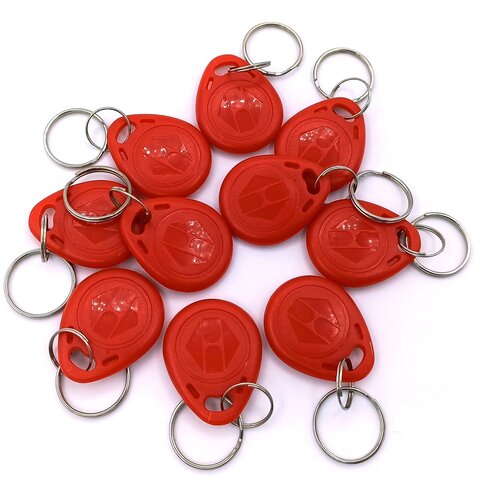 Набор не перезаписываемых брелоков ATIS RFID KEYFOB EM Red, 