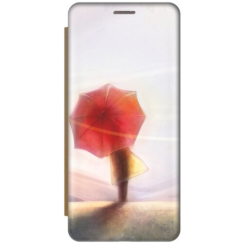 Чехол-книжка Красный зонтик на Samsung Galaxy J2 Prime / Самсунг Джей 2 Прайм