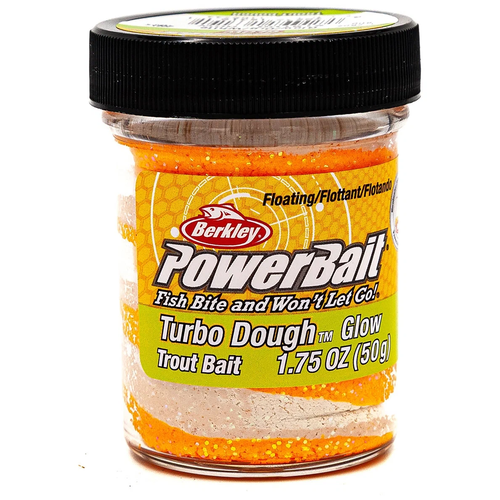 Паста форелевая Berkley Powerbait Turbo Dough Glow/Org/White