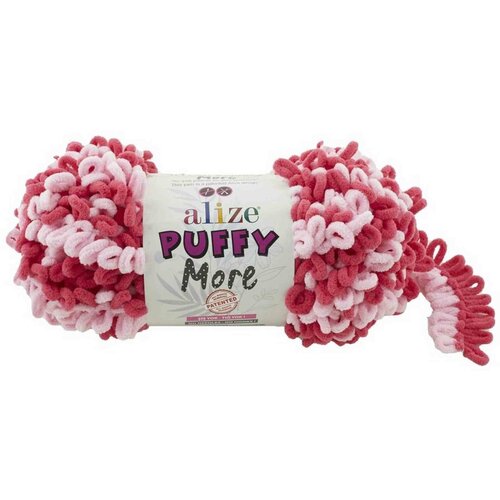 Пряжа для вязания Ализе Puffy More (100% микрополиэстер) 2х150г/11,5м цв.6274 ALIZE