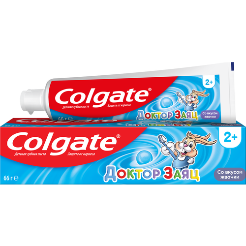  Зубная паста Colgate Доктор Заяц со вкусом жвачки 2+, 50 мл, 50