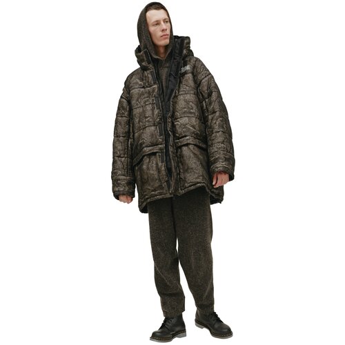 Doublet Пуховик с вышивкой логотипа XL