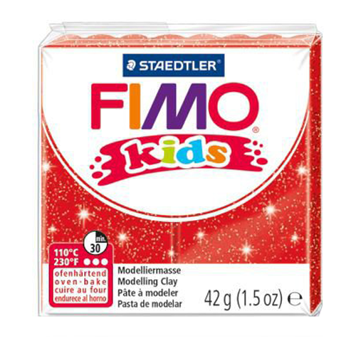 Полимерная глина для детей FIMO kids 212 (блестящий красный)