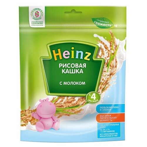 Каша Heinz молочная рисовая, с 4