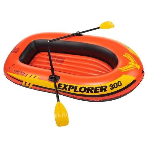 Надувная лодка Intex Explorer-300 (Set), с веслами и насосом