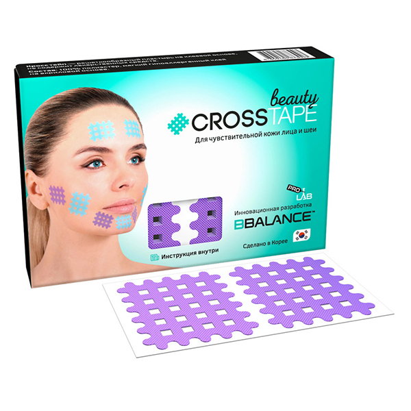 BBalance CROSS TAPE BEAUTY (тип А) 2,1см*2,7см, 180 шт. лаванда