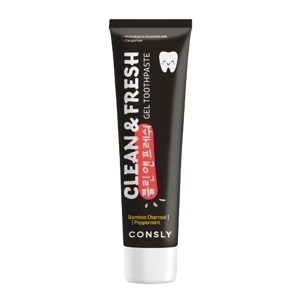 Consly Clean & Fresh Bamboo Charcoal & Peppermint Gel Toothpaste