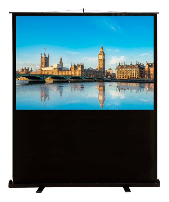 Экран напольный рулонный Cactus Floor Compact Expert (CS-PSFLCE-120X68) 16:9 68x120 см