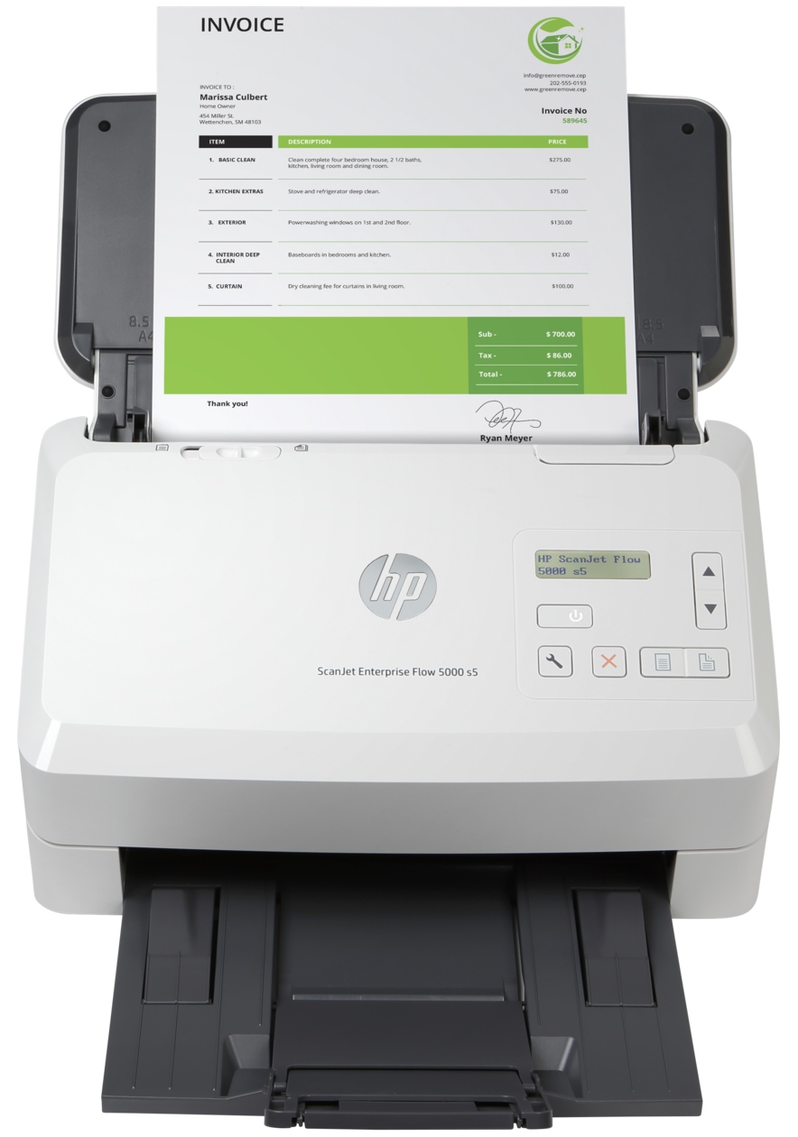   BeCompact Сканер HP Scanjet Enterprise Flow 5000 s5 серый