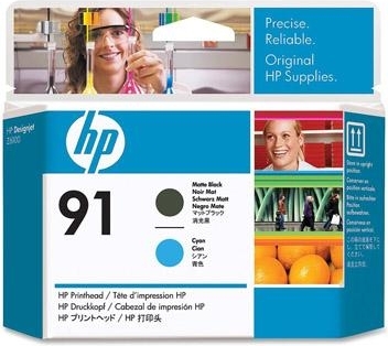 Струйные картриджи Набор печатающих головок HP 91 Matte Black/Cyan (C9460A)