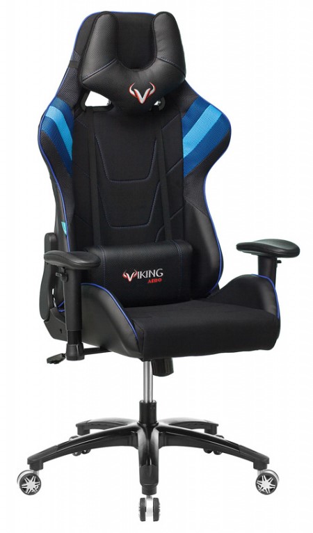 Игровое кресло Бюрократ VIKING 4 AERO BLUE синее