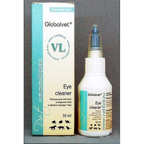  Лосьон Globalvet Eye cleaner для мягкого очищения глаз и области вокруг глаз 50мл