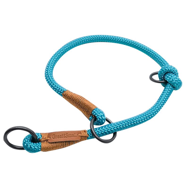 Ошейник для собак Great&Small Rope 11х500мм голубой