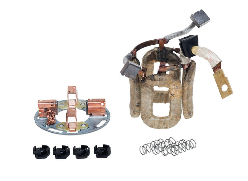 Обмотка статора и щёточный узел стартеров СтартВОЛЬТ для автомобилей ГАЗ StartVolt