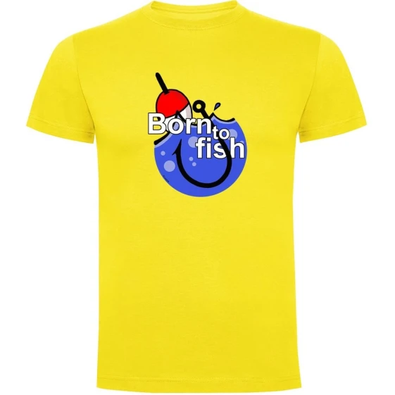Мужская спортивная футболка черная с надписью KRUSKIS Born To Fish Hook Short Sleeve T-Shirt