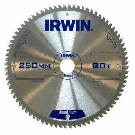 Пильные диски  ShopoTam Пильный диск для циркулярной пилы IRWIN 1907778 250х30 мм 80Т