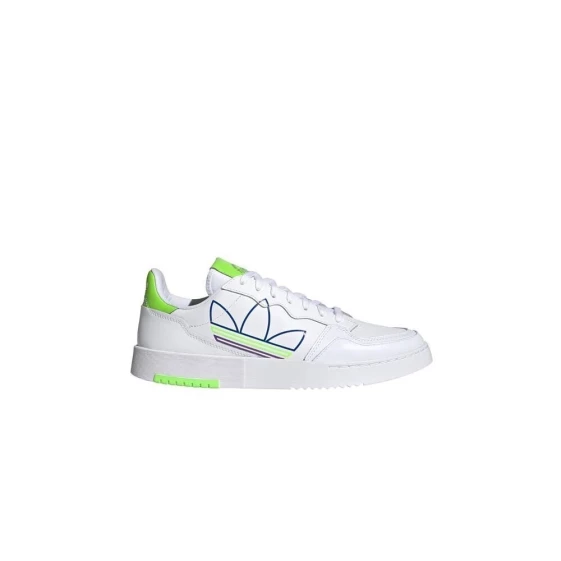 Мужские кроссовки повседневные белые кожаные низкие демисезонные Adidas Supercourt