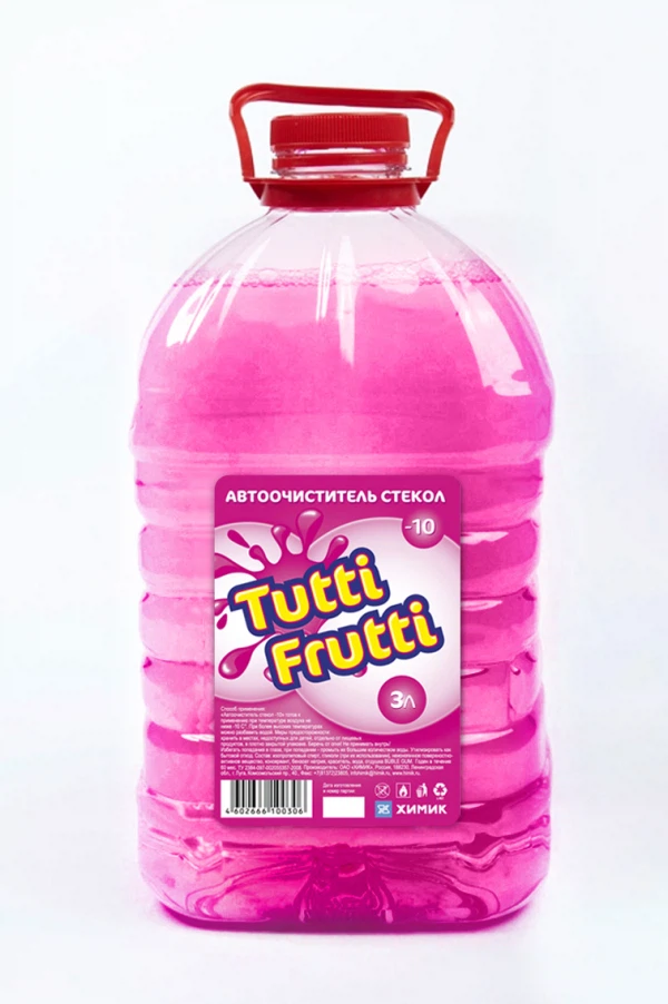 жидкость для стеклоомывателя tutti frutti зимняя, пэт (-10) 3л