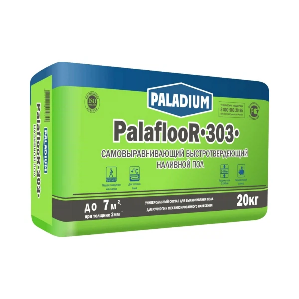 пол наливной универсальный paladium palafloor-303, 20 кг