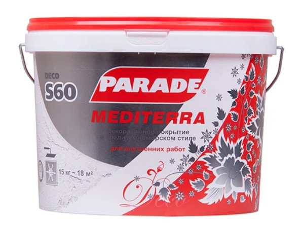 покрытие декоративное parade s60 15кг белый