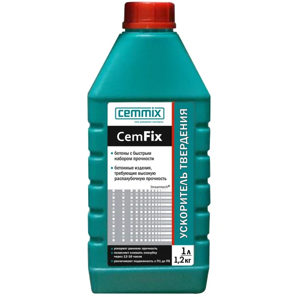 ускоритель набора прочности cemmix cemfix, 1 л