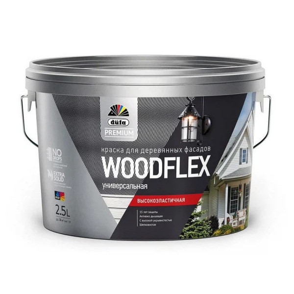 Фасадные краски  Аксон краска dufa premium woodflex высокоэластичная для деревянных фасадов база a 2,5л