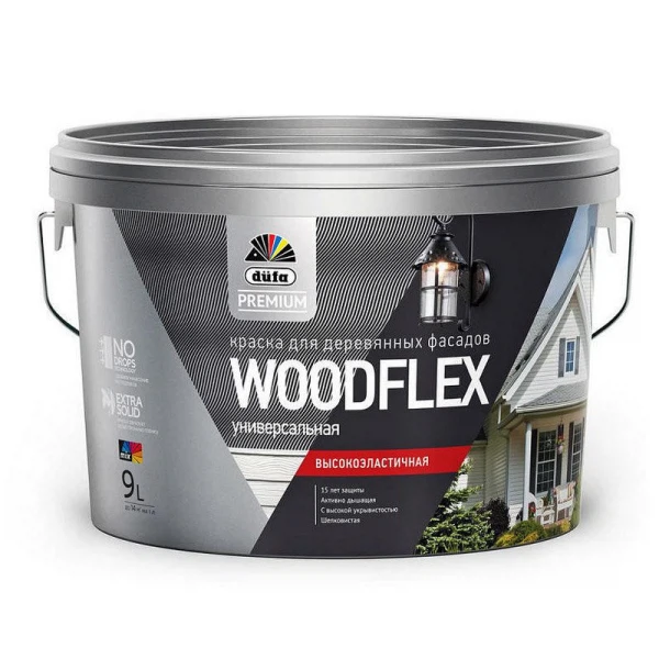 Фасадные краски краска dufa premium woodflex высокоэластичная для деревянных фасадов база a 9л