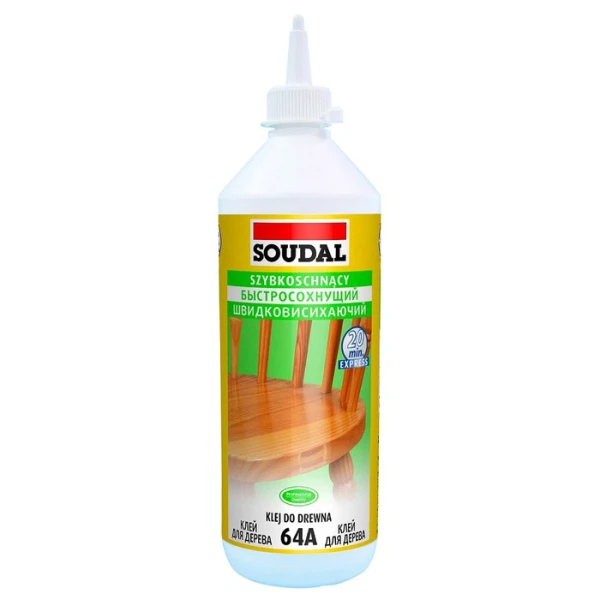 клей soudal №64а для дерева быстросохнущий d2 250гр