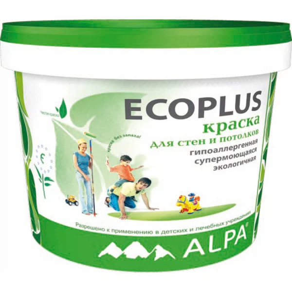 краска акриловая ecoplus моющаяся 2,0л