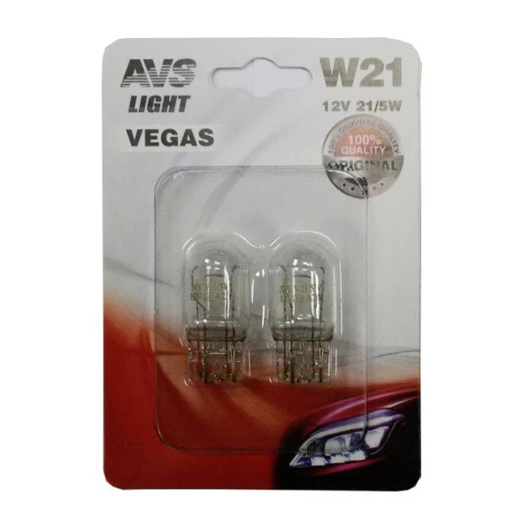 лампа автомобильная avs vegas 12v. 21w 2шт (bau15s) a78472s