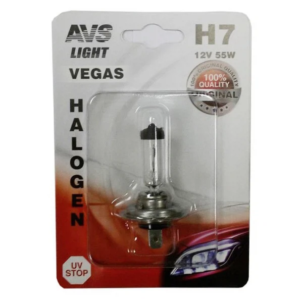 лампа галогенная avs vegas h7.12v.55w 1шт a78483s