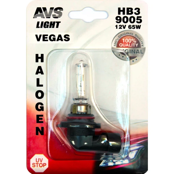 лампа галогенная avs vegas hb3/9005.12v.60w 1шт a78485s