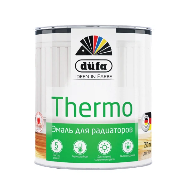 Эмали для радиаторов эмаль dufa thermo для отопительных приборов белая 0,75л