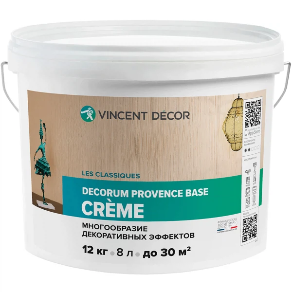 покрытие vincent decorum provence декоративное структурное 12 кг