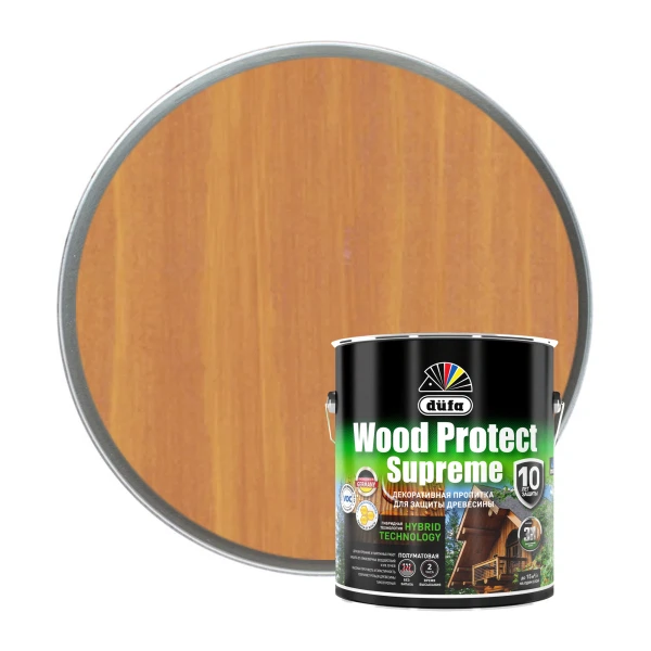 dufa пропитка wood protect supreme, сибирская лиственница  2,5л