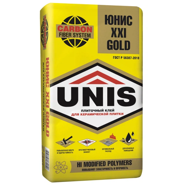 клей для плитки unis gold unis xxi, 23 кг