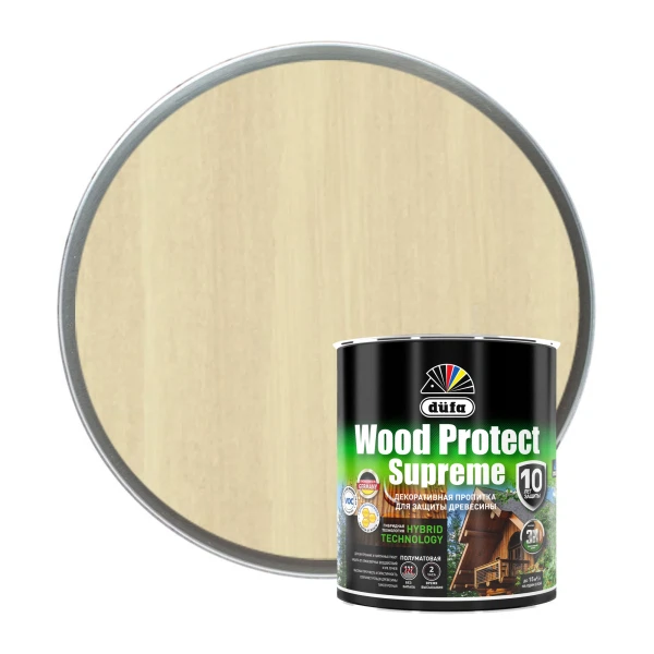 dufa пропитка wood protect supreme, бесцветная   0.75л