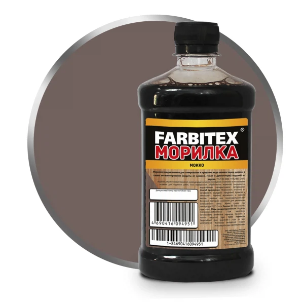 морилка деревозащитная farbitex водная мокко 0,5 л