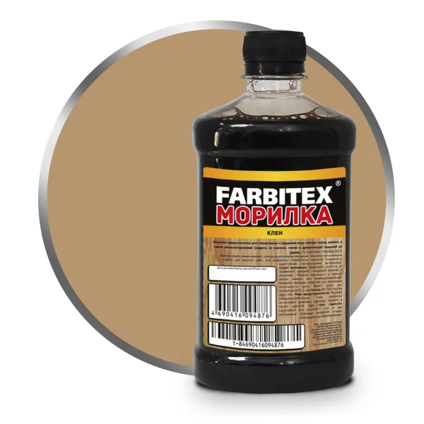 морилка деревозащитная farbitex водная клен 0,5 л