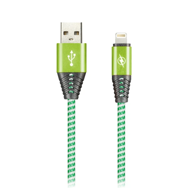 кабель usb/8-pin (lightning) 1м, 2а, зеленый, ik-512hh-nbgreen, smartbuy