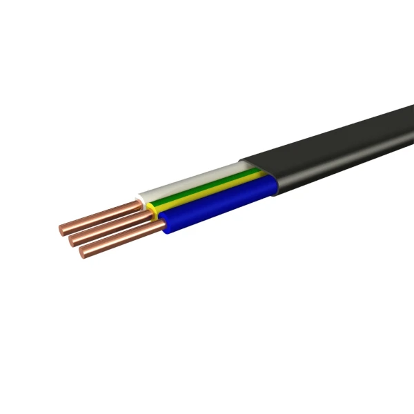 кабель электрический ввг-пнг(а)-ls 3х6.0, на отрез от бухты 100м, черн., гост, электрокинетик