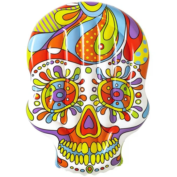 надувной плавучий матрас (остров) fiesta skull 193*141 см bestway 43194