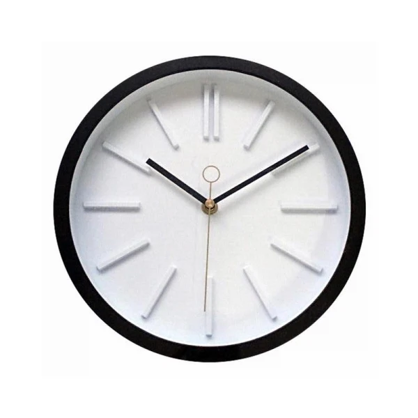 часы настенные black plastic clock 25x25см 79767