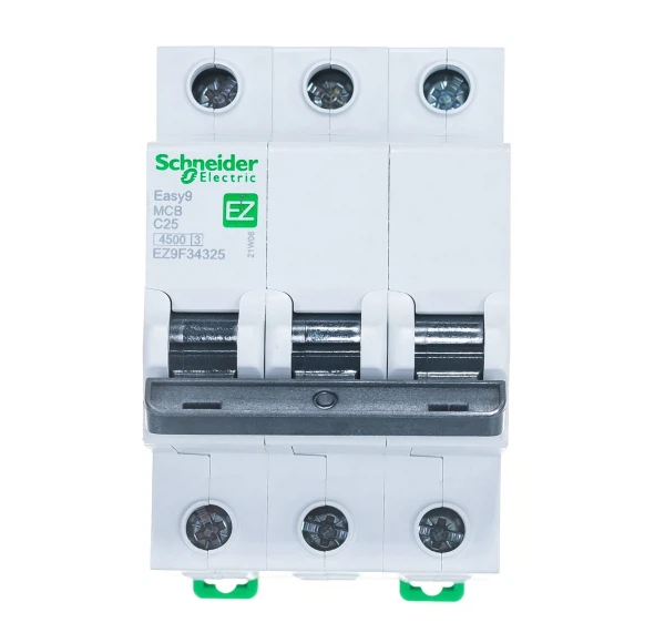 выключатель автомат. 3p 25a (c), schneider electric easy 9, se ez9f34325