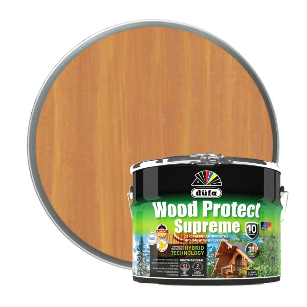 dufa пропитка wood protect supreme, сибирская лиственница  9л